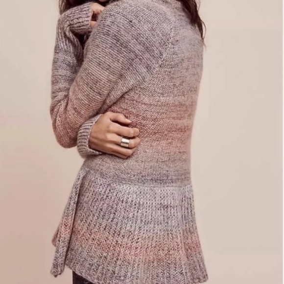 Anthropologie Cody Peplum Knit Open Cardigan - Picture 2 of 6